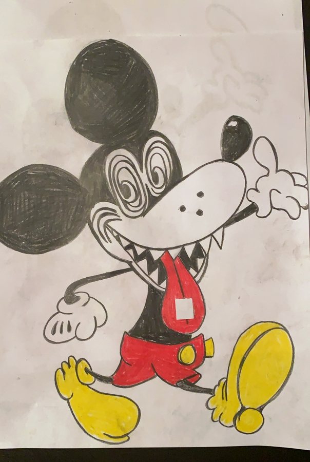 Cartoon mouse drawing