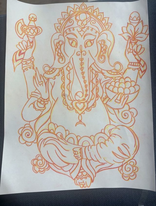 Ganesha line drawing