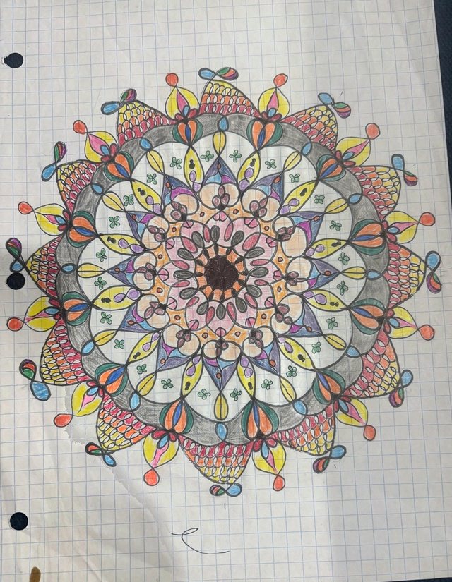 Color mandala drawing